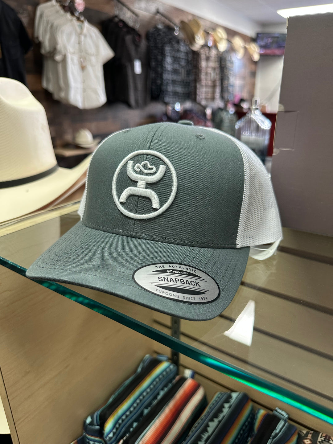 HOOEY WESTERN GRY/WHT SNAPBACK