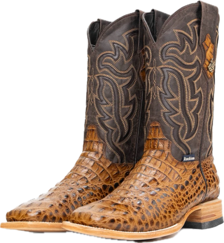 HONEY CROC SQUARE TOE BOOT