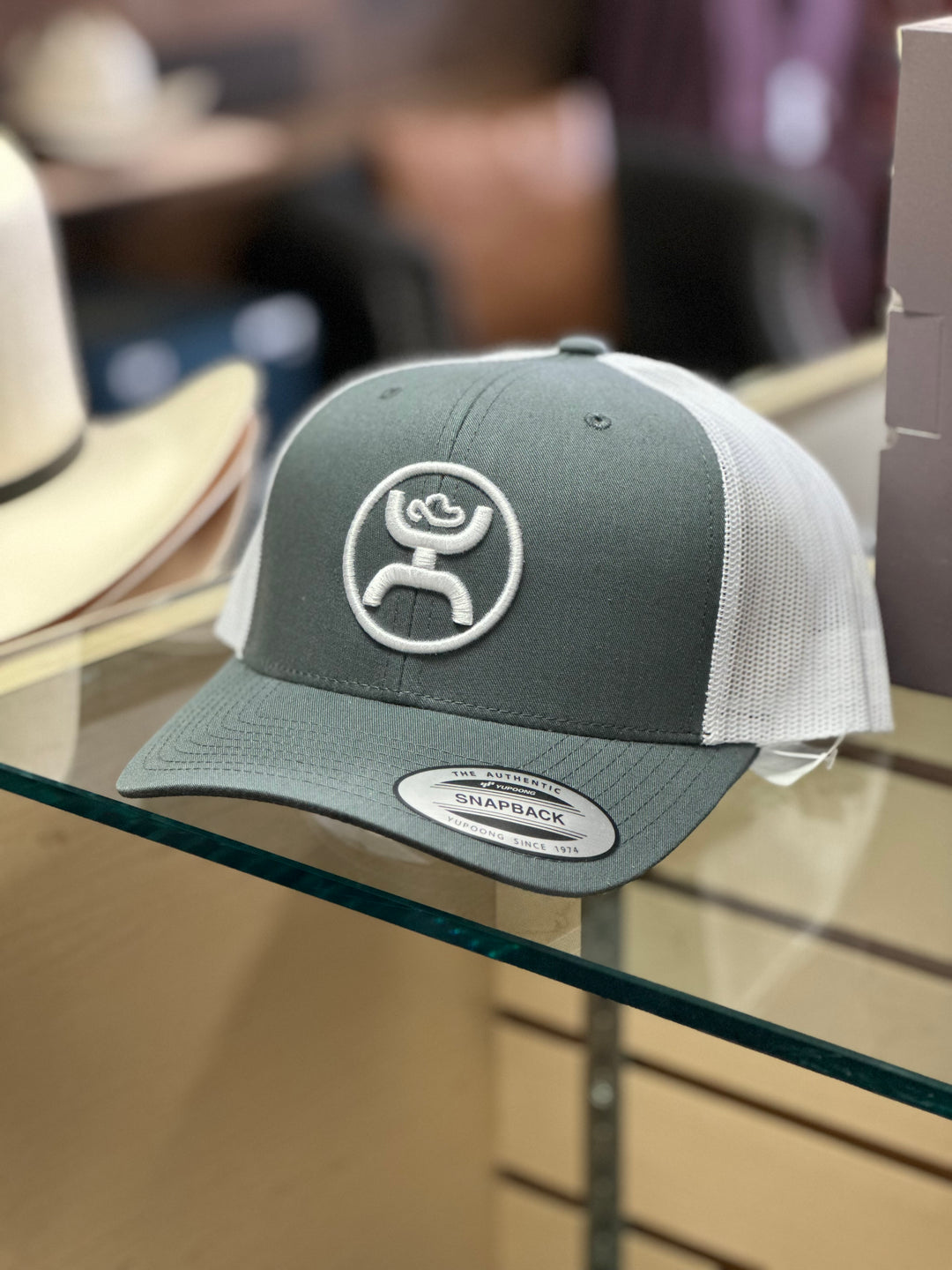 HOOEY WESTERN GRY/WHT SNAPBACK