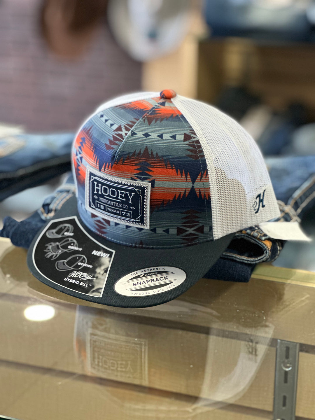 HOOEY TRIBAL BLUE/WHT SNAPBACK