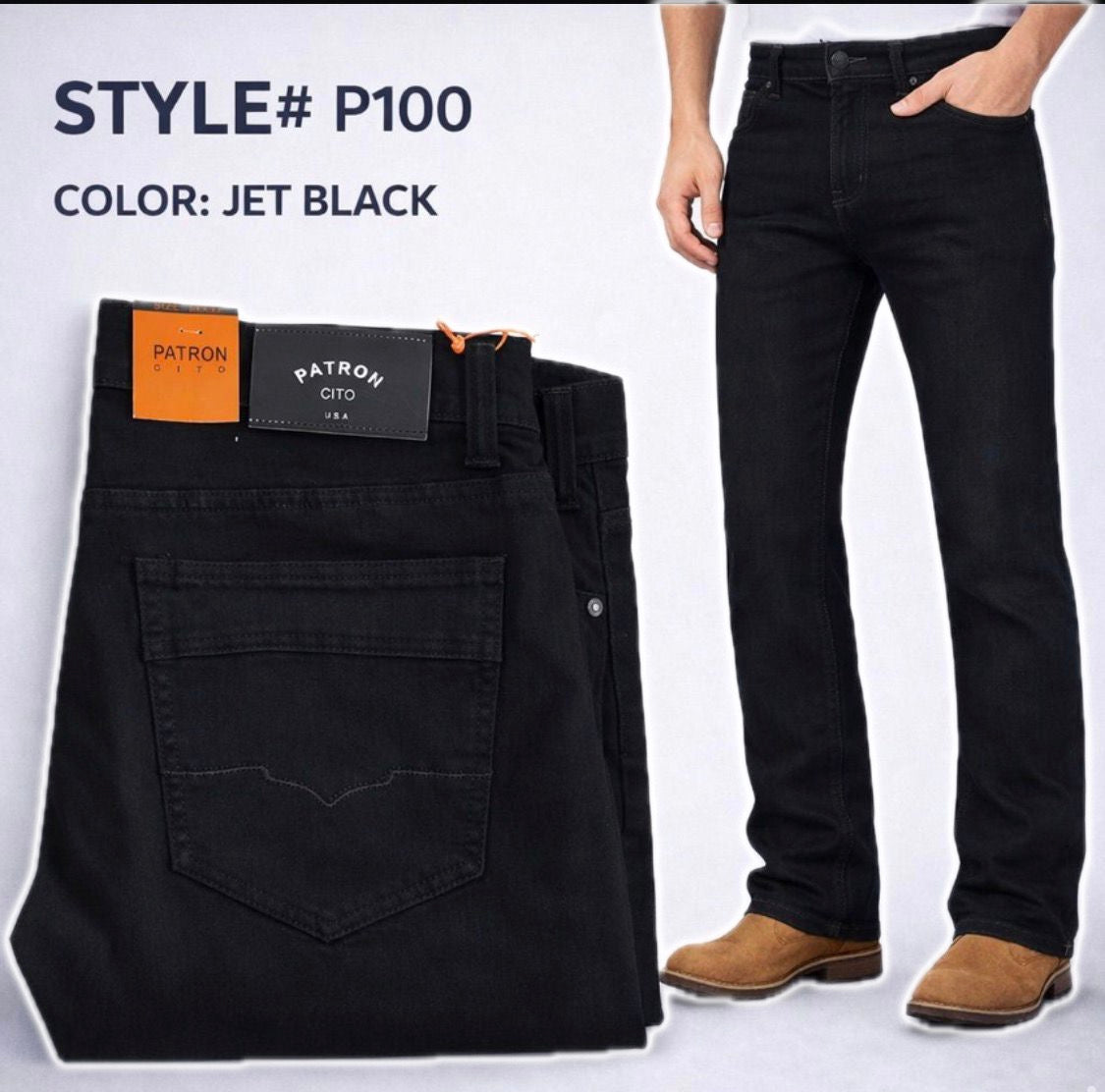 PATRON JEANS P100 BLACK