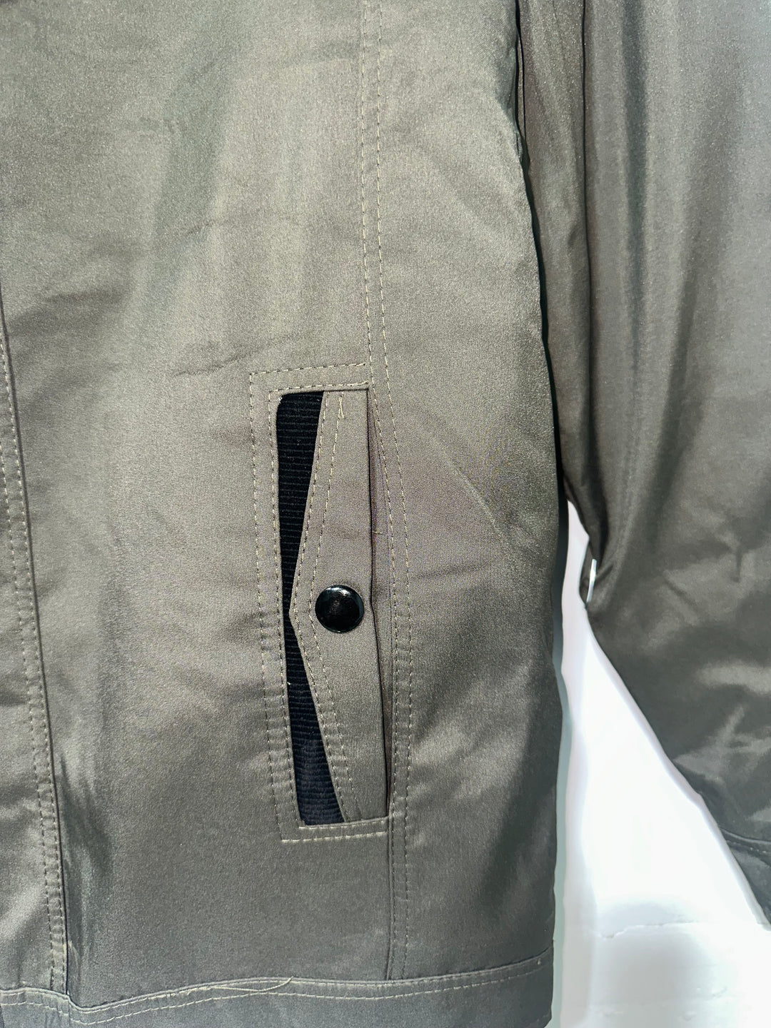 Olive Insulated Collard Jacket