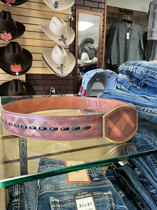 Del Cesar Genuine Leather Brown Belt