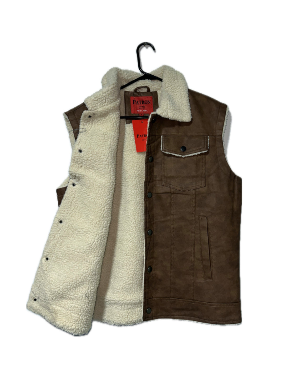 Winter Insulated Brown Vest With Collar by Patron