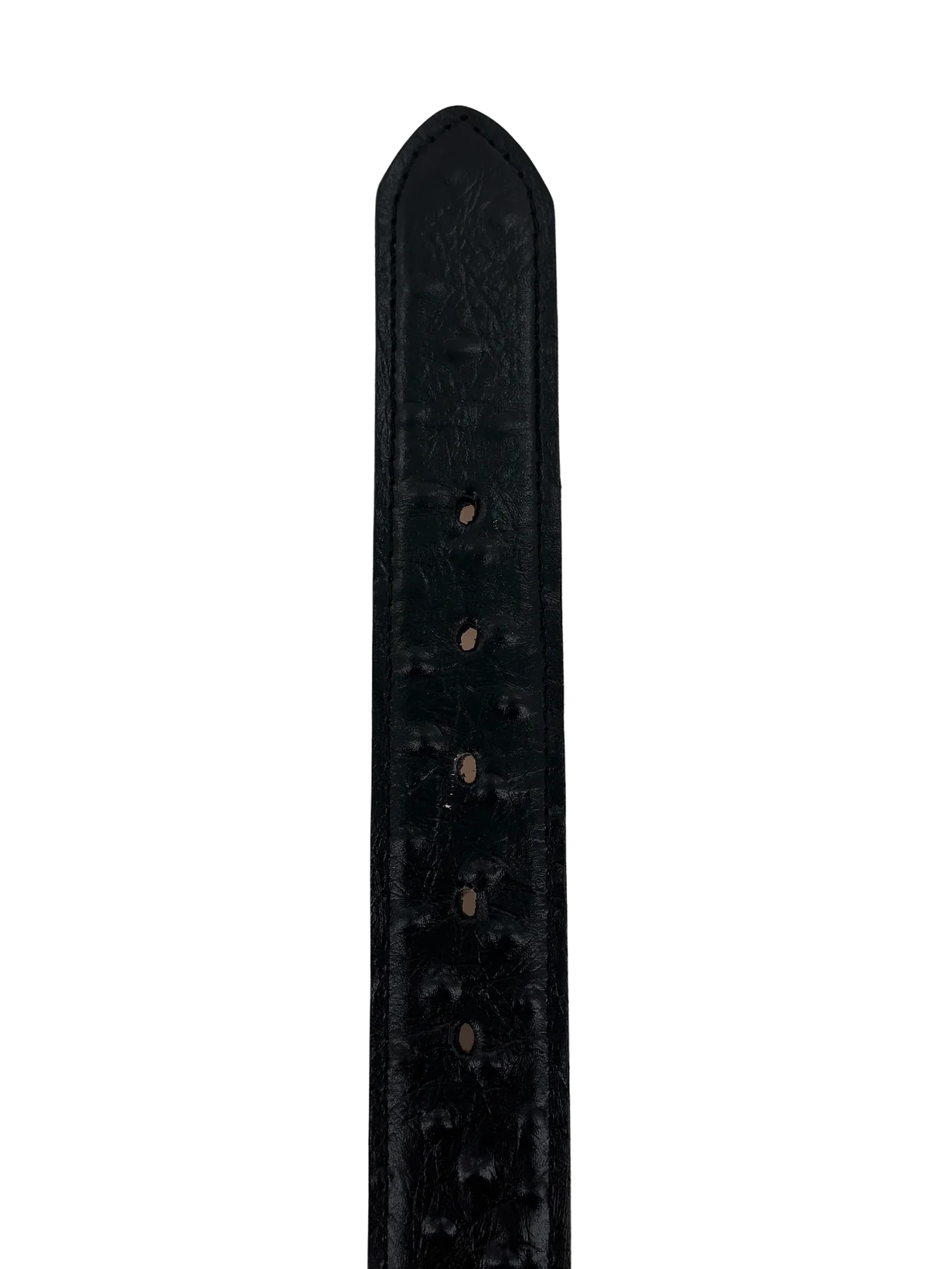 OSTRICH PRINT BELT BLACK