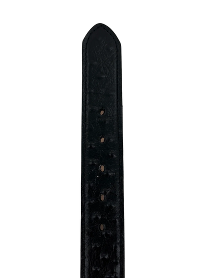 OSTRICH PRINT BELT BLACK
