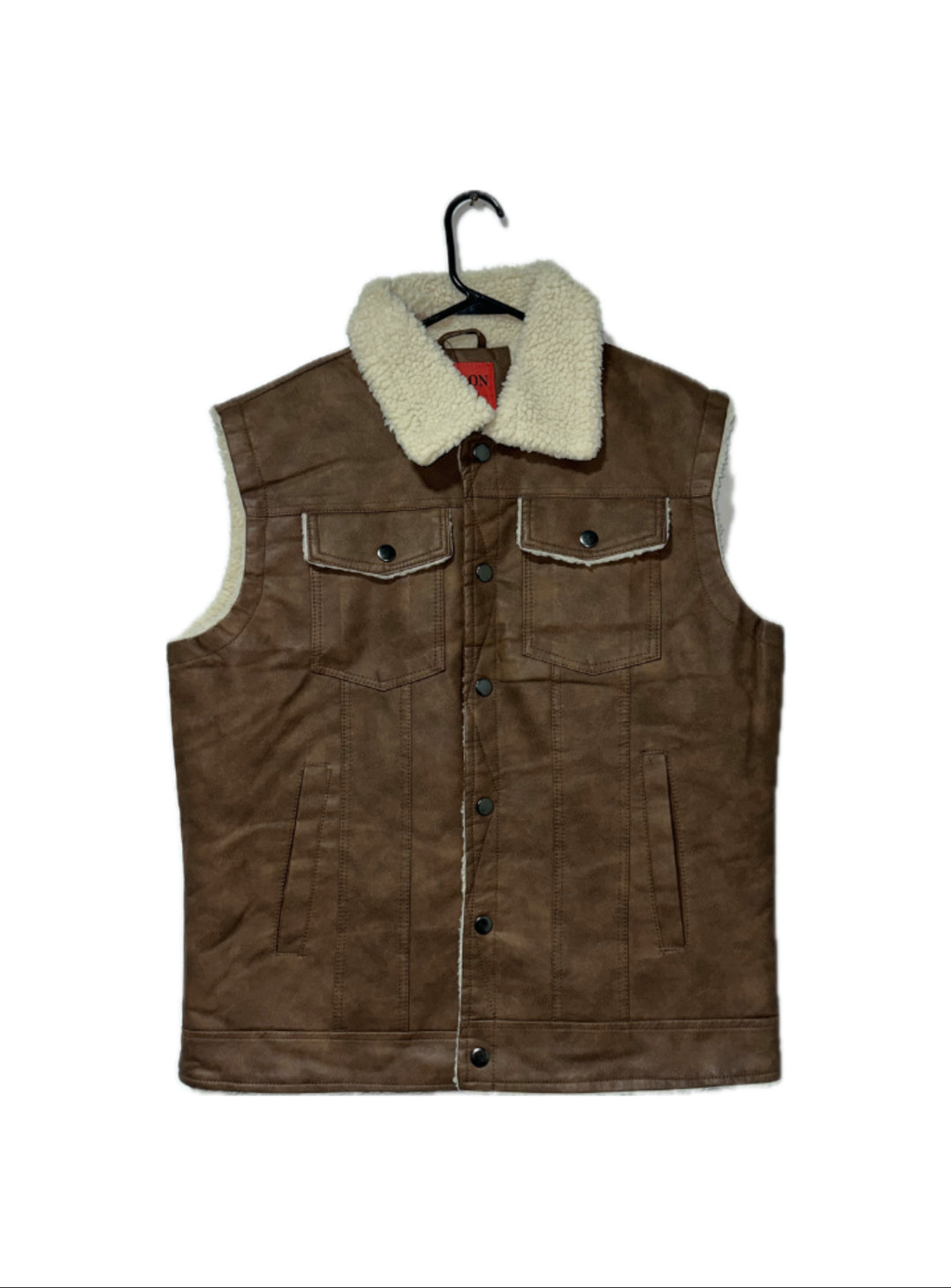 Winter Insulated Brown Vest With Collar by Patron