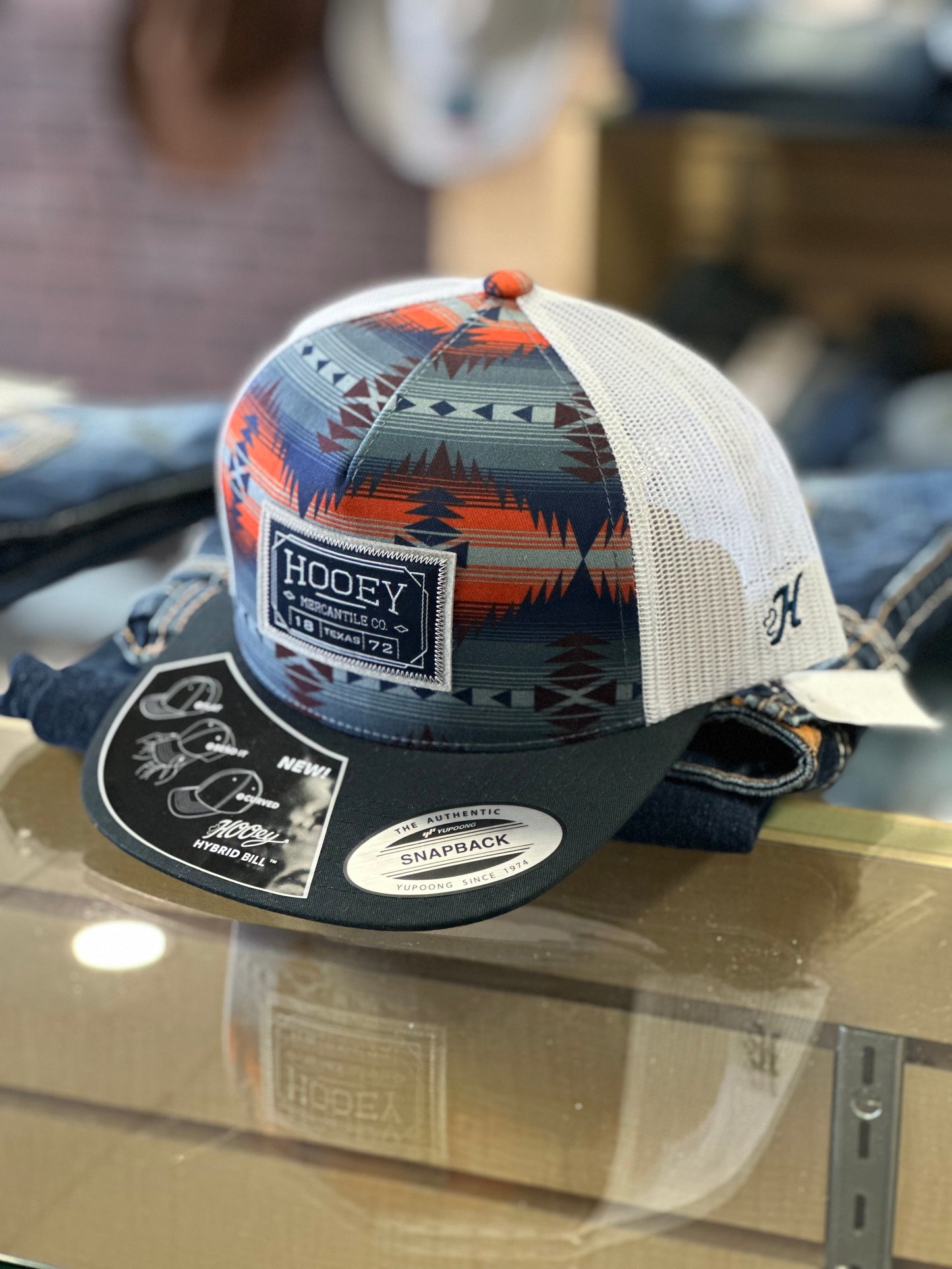 HOOEY TRIBAL BLUE/WHT SNAPBACK