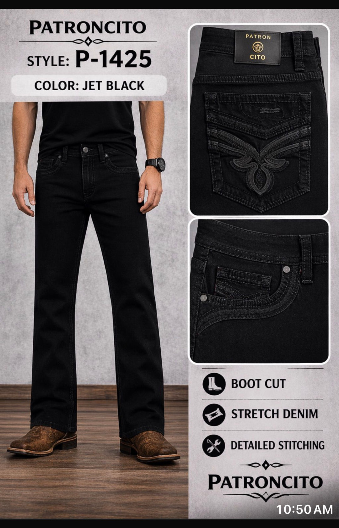 PATRON JEANS 1425 BLACK