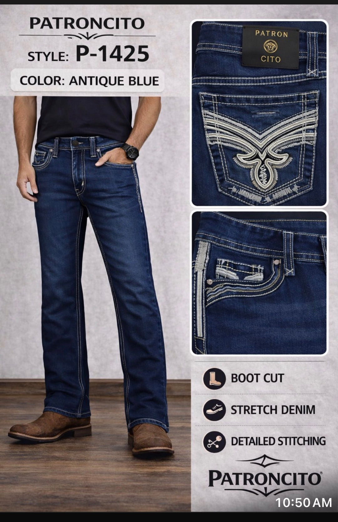 PATRON JEANS 1422 ANTIQUE BLUE