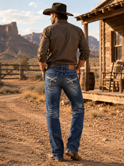 Straight Dark Blue Jeans S-118RE 7 Wellblues