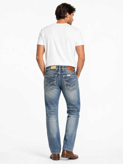 Straight Light Blue Jeans WBS-119 Wellblues
