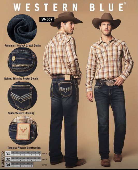 Western Blue W507 Dark Wash