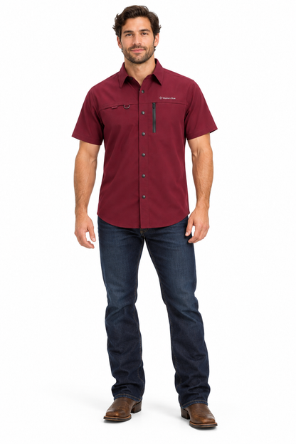Western Blue Performance Shirt- WL-037