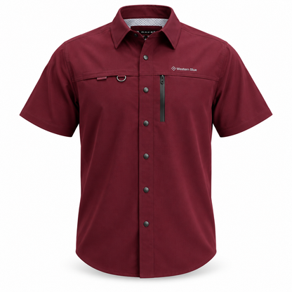 Western Blue Performance Shirt- WL-037